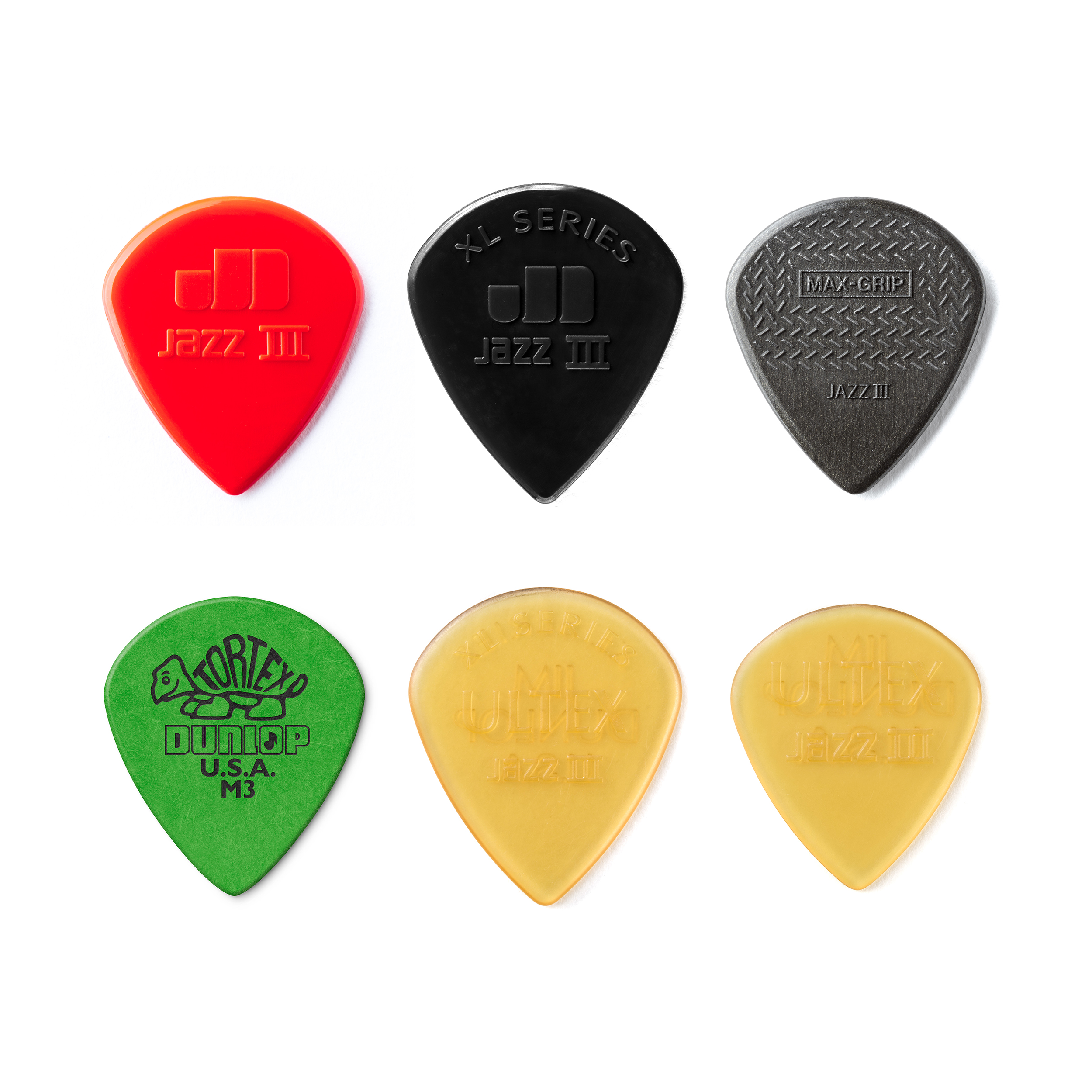 Dunlop JAZZ III PICK VARIETY PACK - 6 PAC