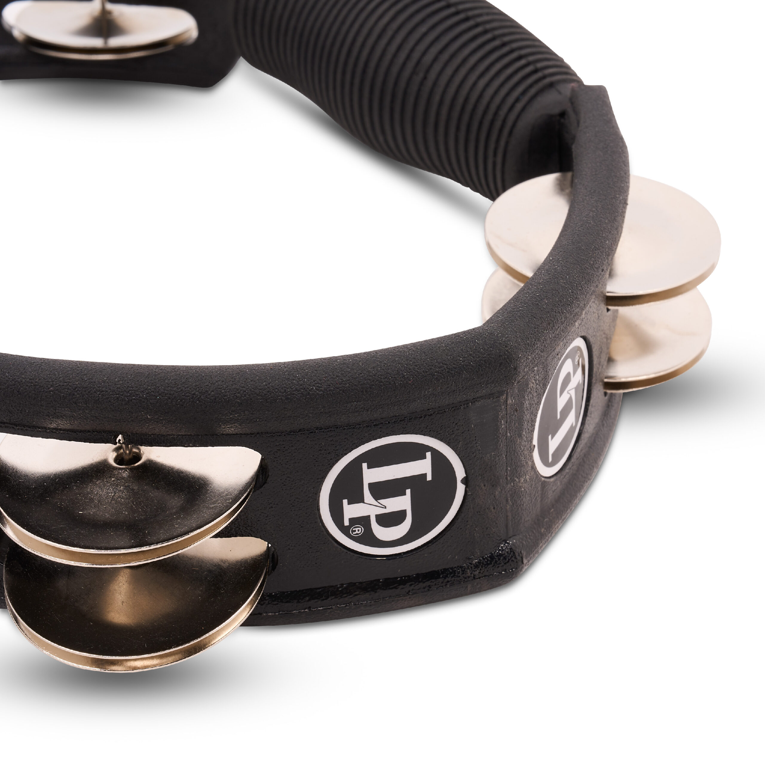 Latin Percussion Cyclops II Tambourine - Black with Steel Jingles