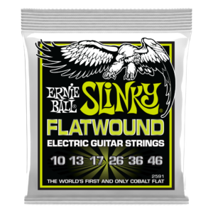 Ernie Ball 2591 Regular Slinky Flatwound Electric Guitar Strings - .010-.046