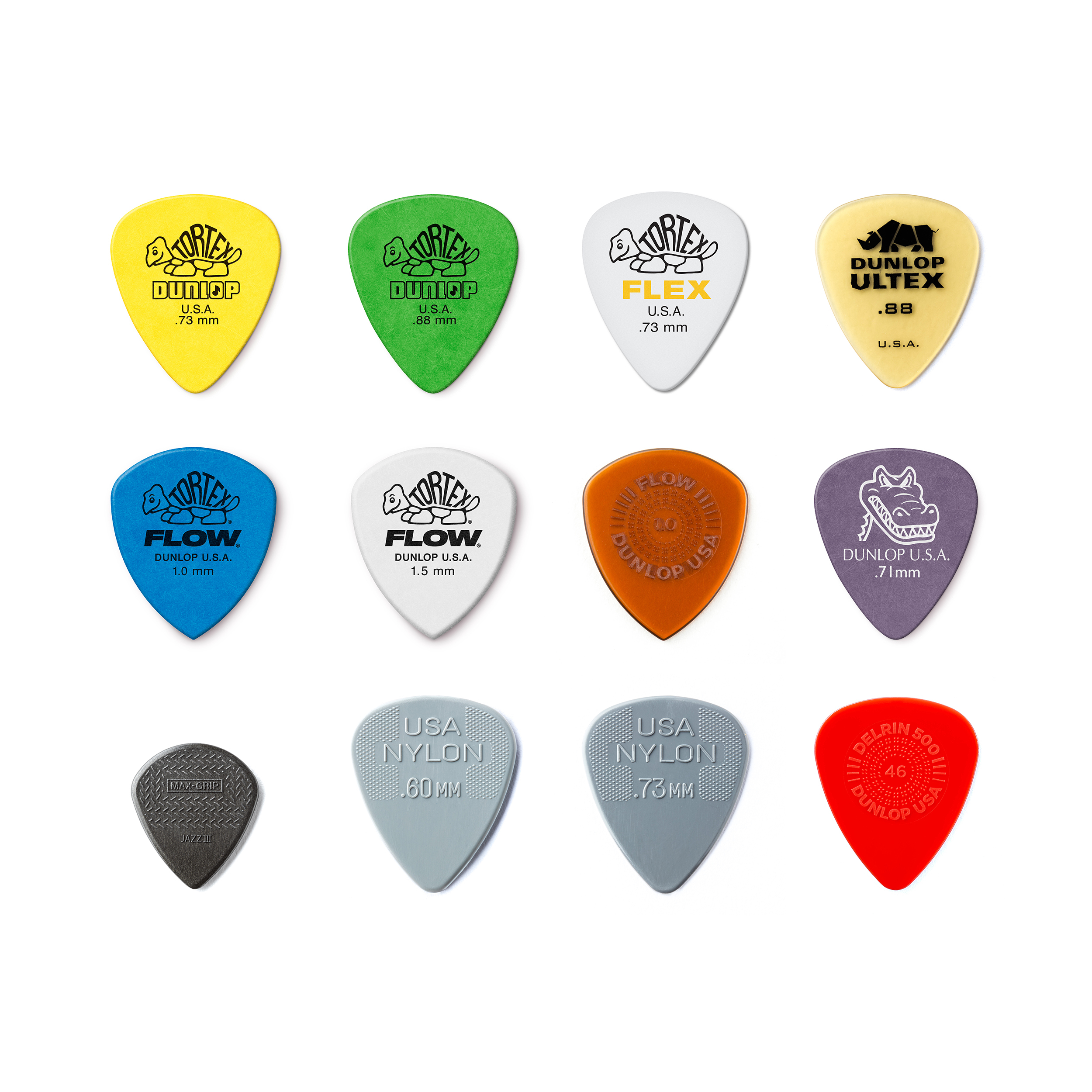 Dunlop Guitar RECORDING PICK VARIETY PACK - 12 PACK