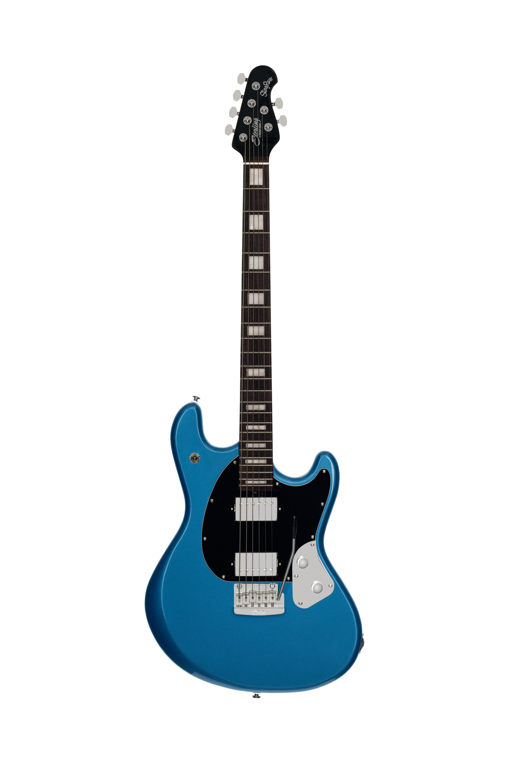 Sterling By Music Man StingRay Baritone Electric Guitar - Toluca Lake Blue - Image 2