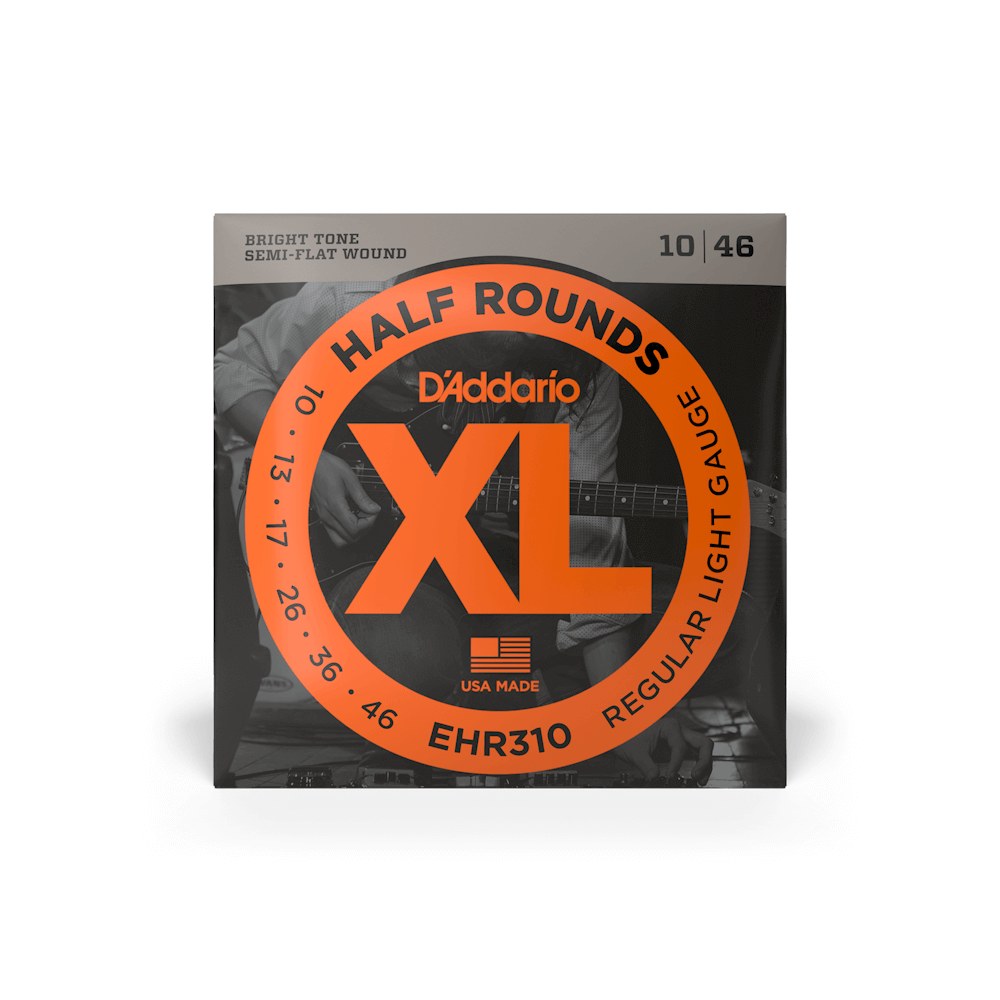 D'Addario EHR310 XL Half-Rounds Electric Guitar Strings - .010-.046 Regular Light