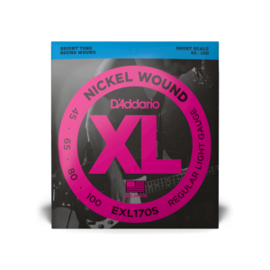 D'Addario EXL170S Nickel Wound Bass Guitar Strings - .045-.100 Regular Light, Short Scale