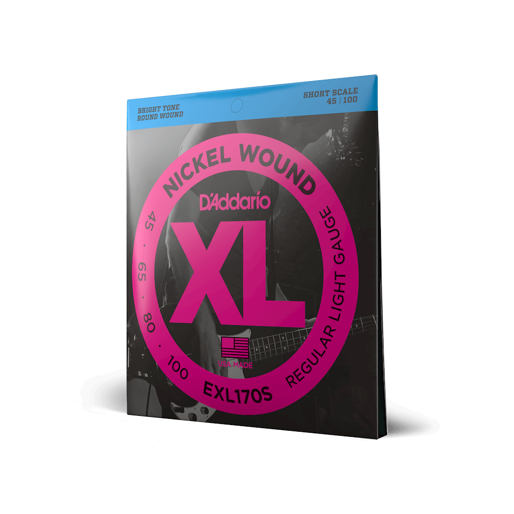 D'Addario EXL170S Nickel Wound Bass Guitar Strings - .045-.100 Regular Light, Short Scale - Image 3