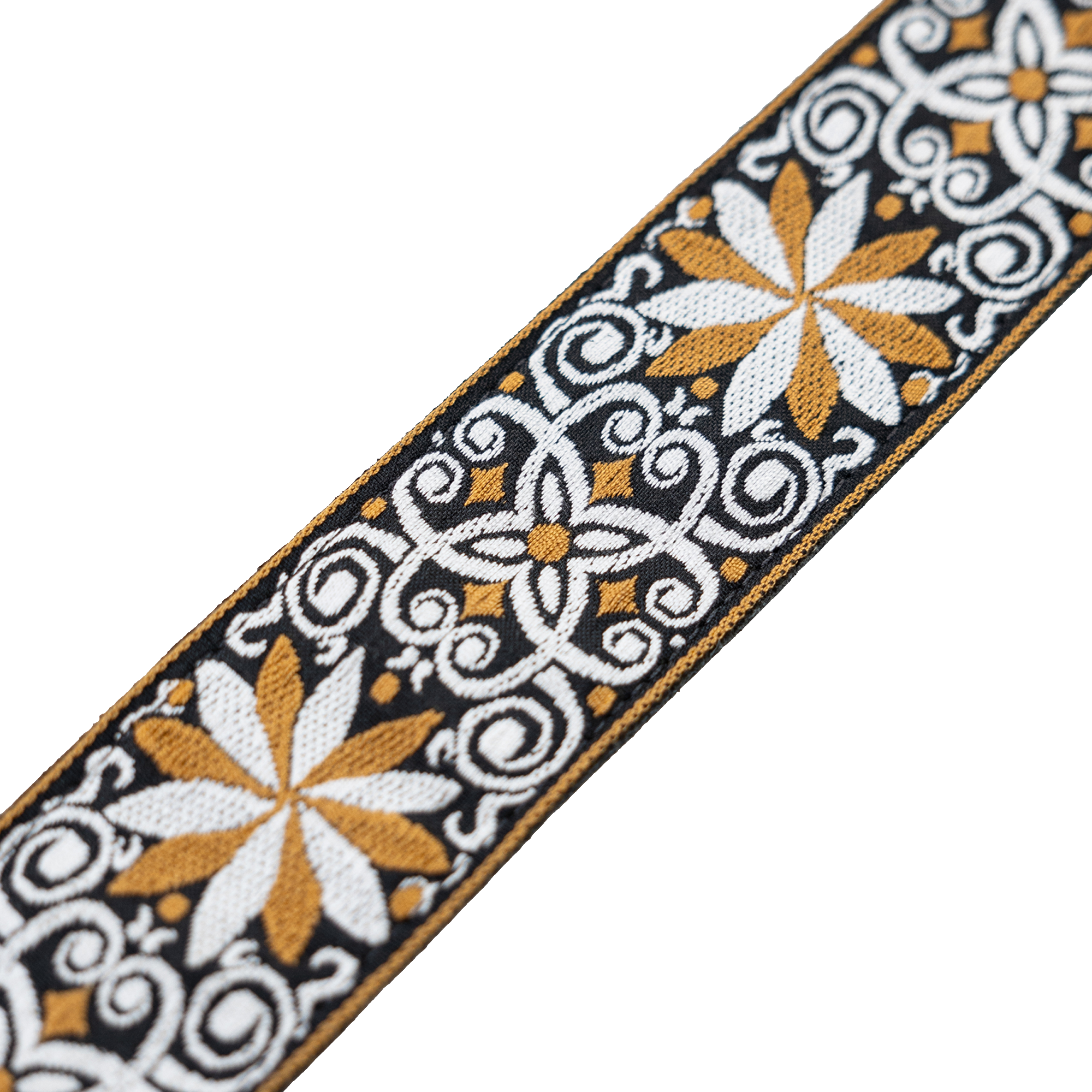 Levy's '60s Hootenanny Guitar Strap - Brown and White Weave - Image 3