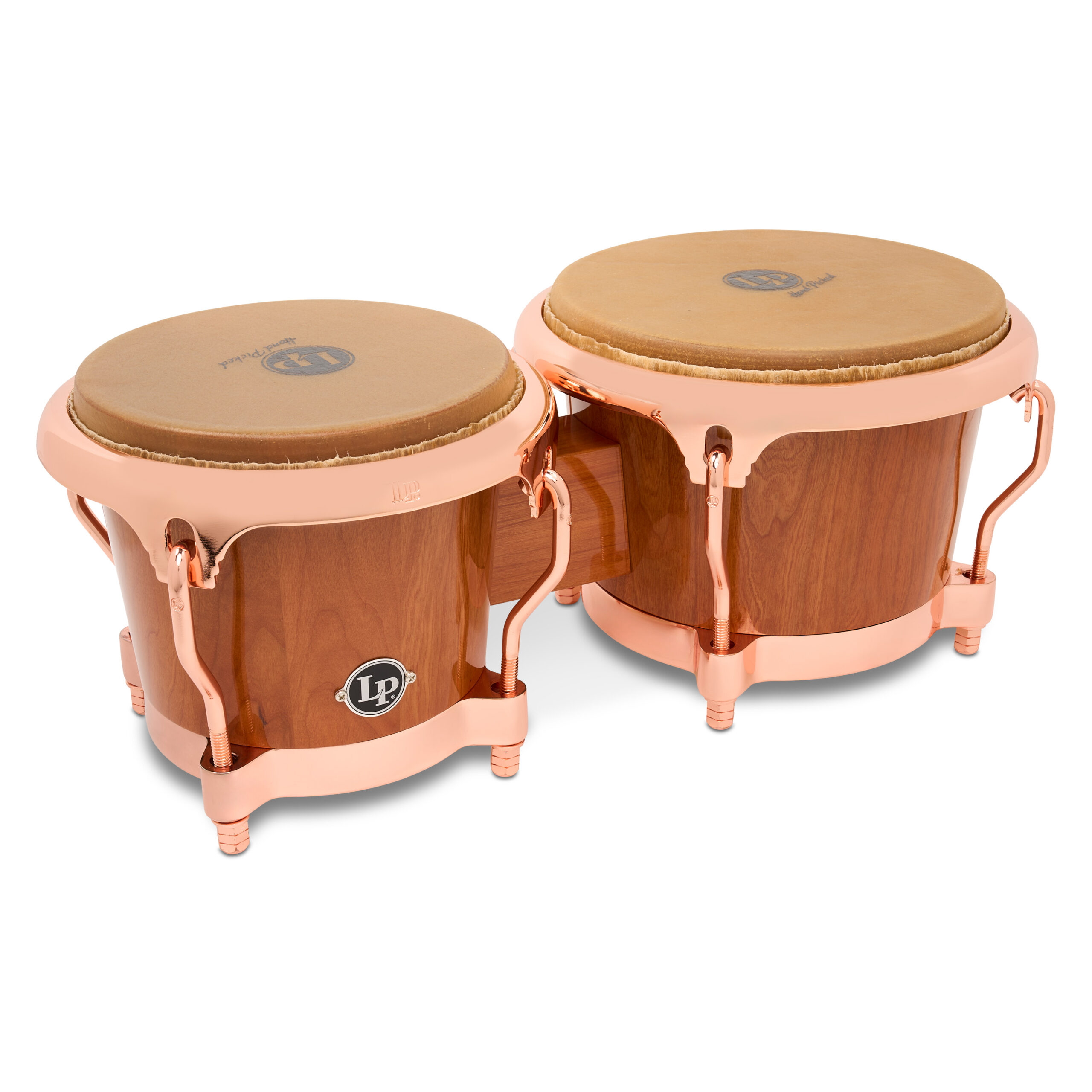 Latin Percussion Limited Cherry Bongos - Natural with Copper-plated Hardware