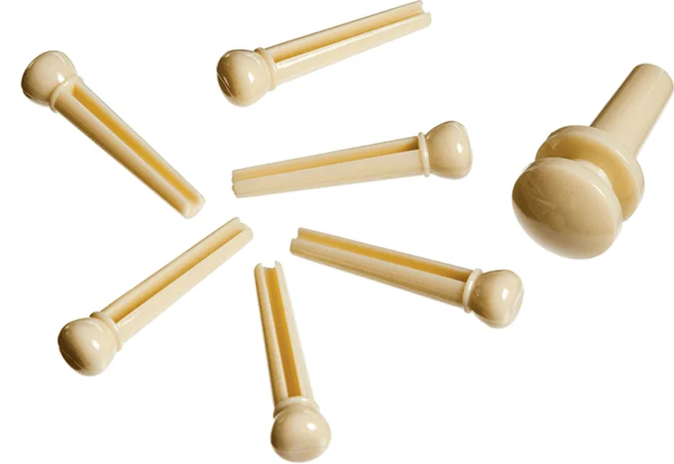 D'Addario Plastic Bridge Pins (set of 6) with End Pin - Ivory
