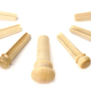 D'Addario Wood Bridge Pins (set of 6) - Boxwood