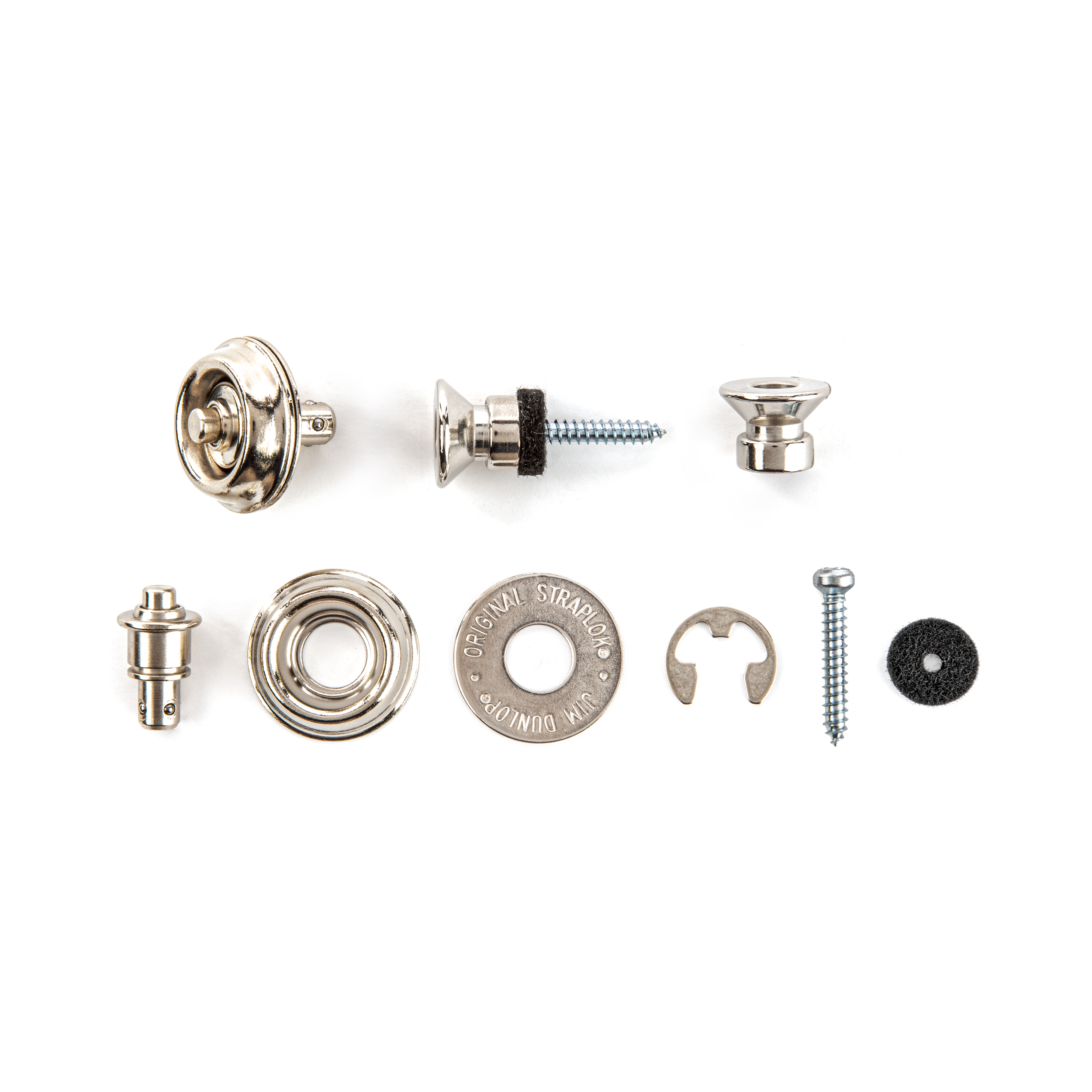Dunlop Straplok Traditional Strap Retainer System - Nickel - Image 2