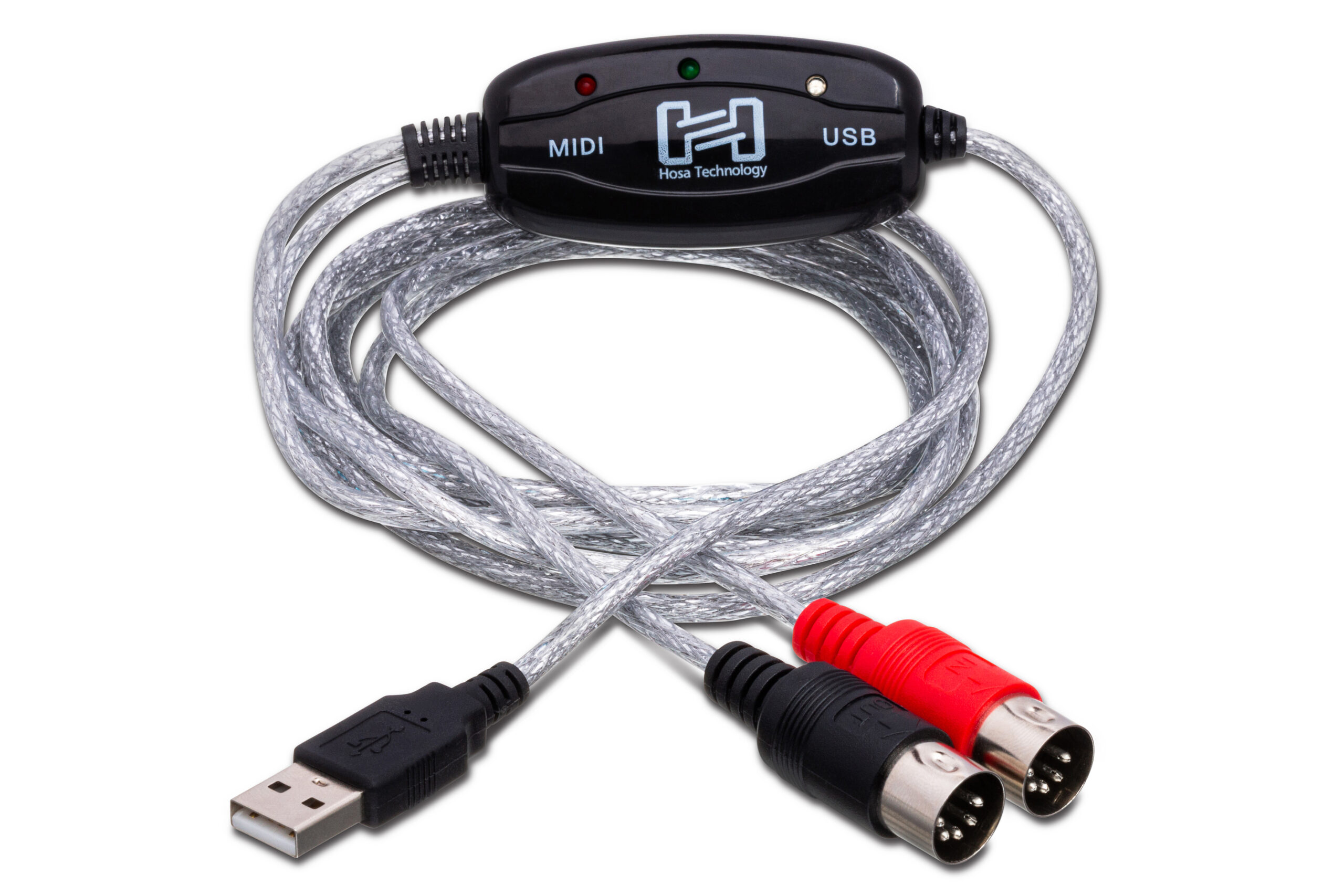 Hosa USM-422 TRACKLINK USB Interface - MIDI I/O to USB Type A - 6 foot