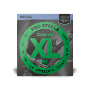 D'Addario 40-125 Super Light 5-String, Long Scale, XL ProSteels Bass Strings