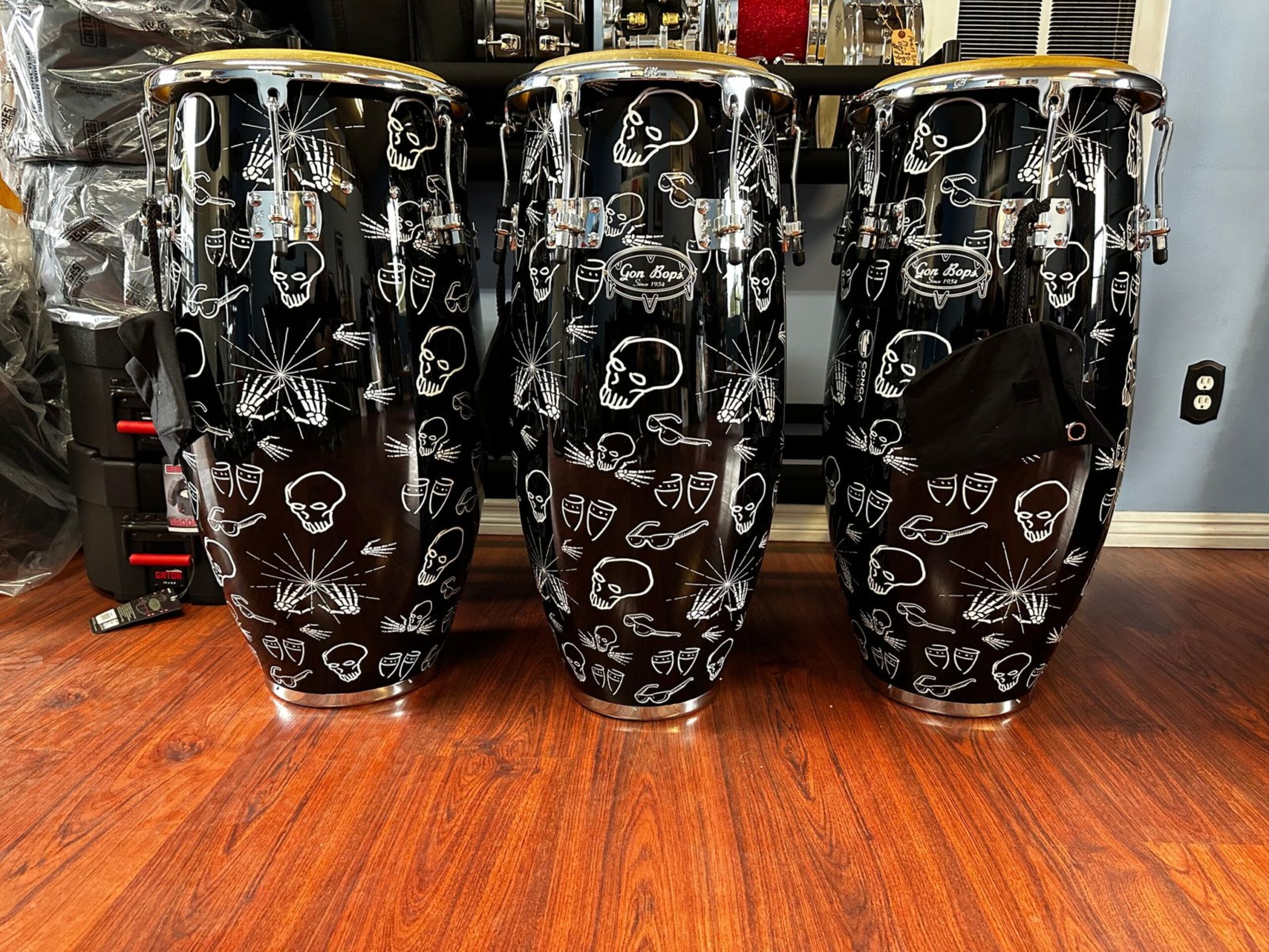 Gon Bops Three set Quinto,Conga,Tumba. Lenny Castro Signature Series Congas