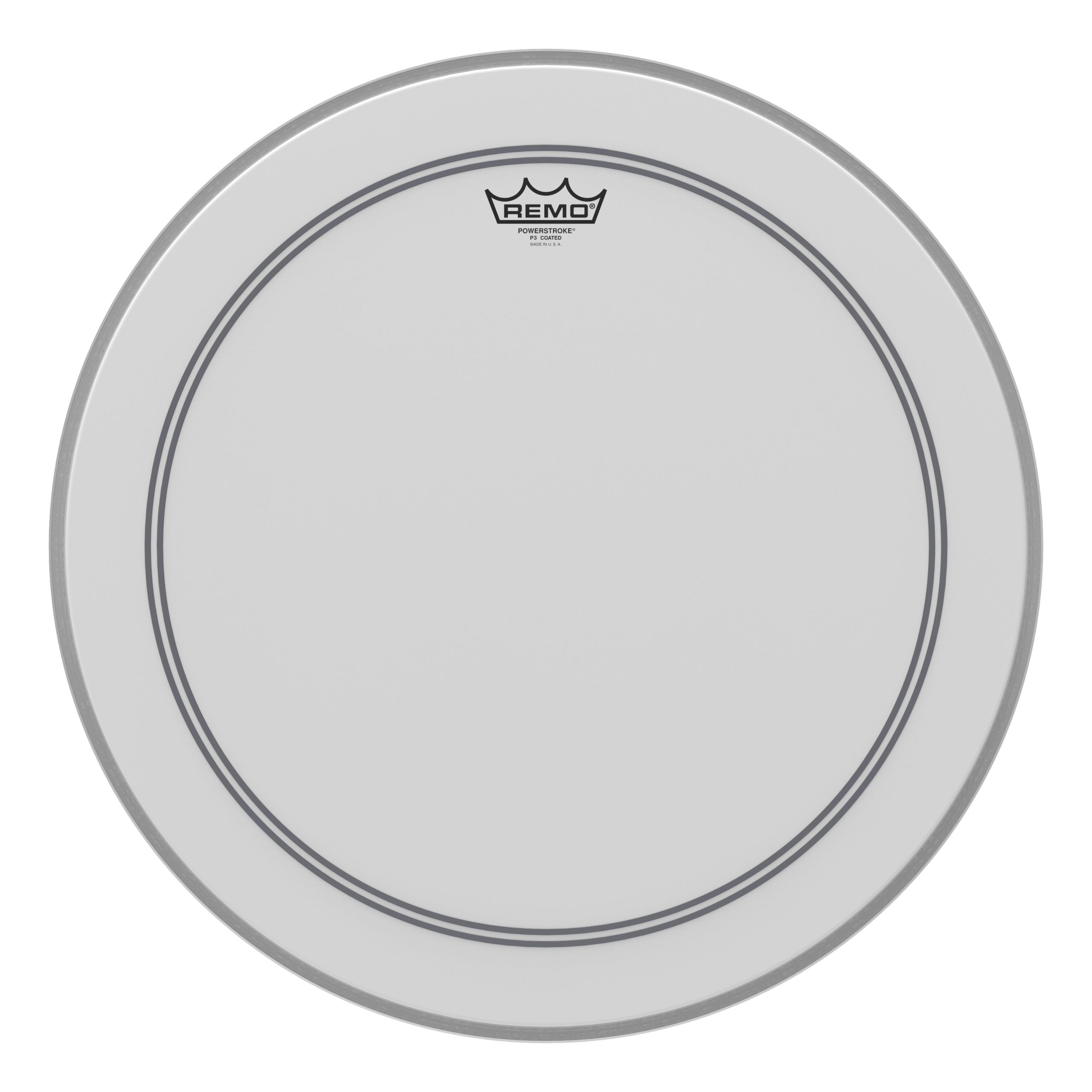 Remo Powerstroke P3 Coated Bass Drumhead - 20 inch with 2.5 inch Impact Pad