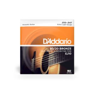 D'Addario 80/20 Bronze Acoustic Guitar Strings - .010-.047 Extra Light