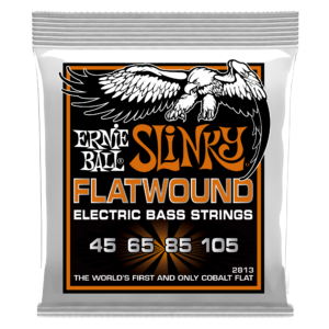 Ernie Ball 2813 Hybrid Slinky Flatwound Electric Bass Guitar Strings - .045-.105