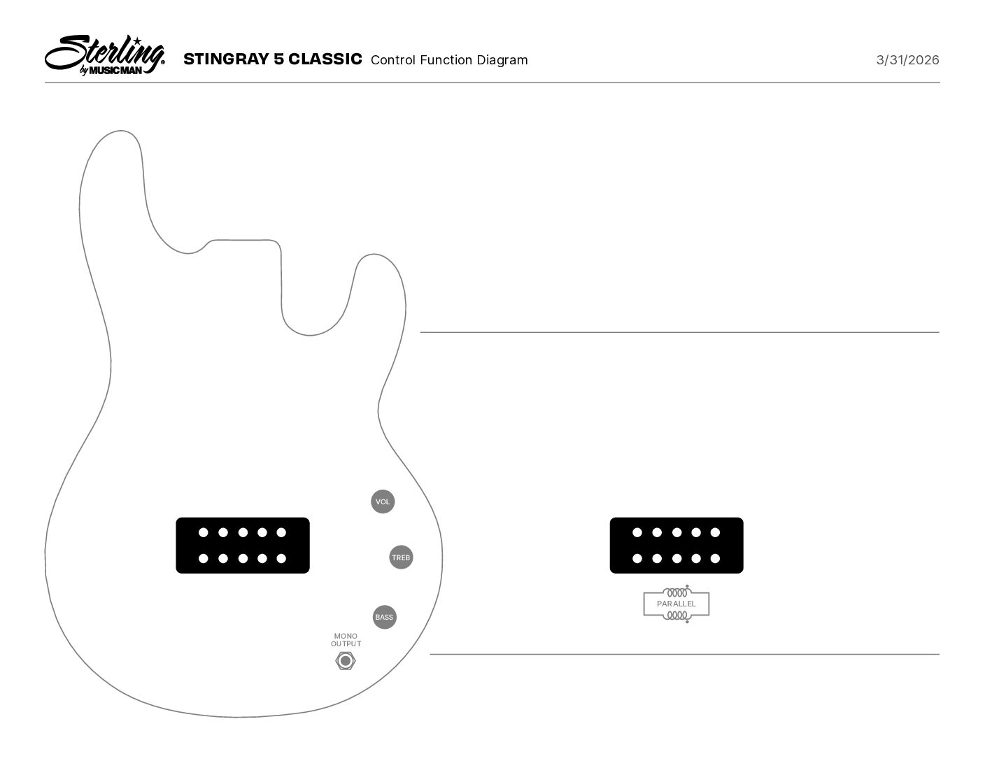 Sterling By Music Man StingRay Classic RAY25CA Bass Guitar - Olympic White - Image 8