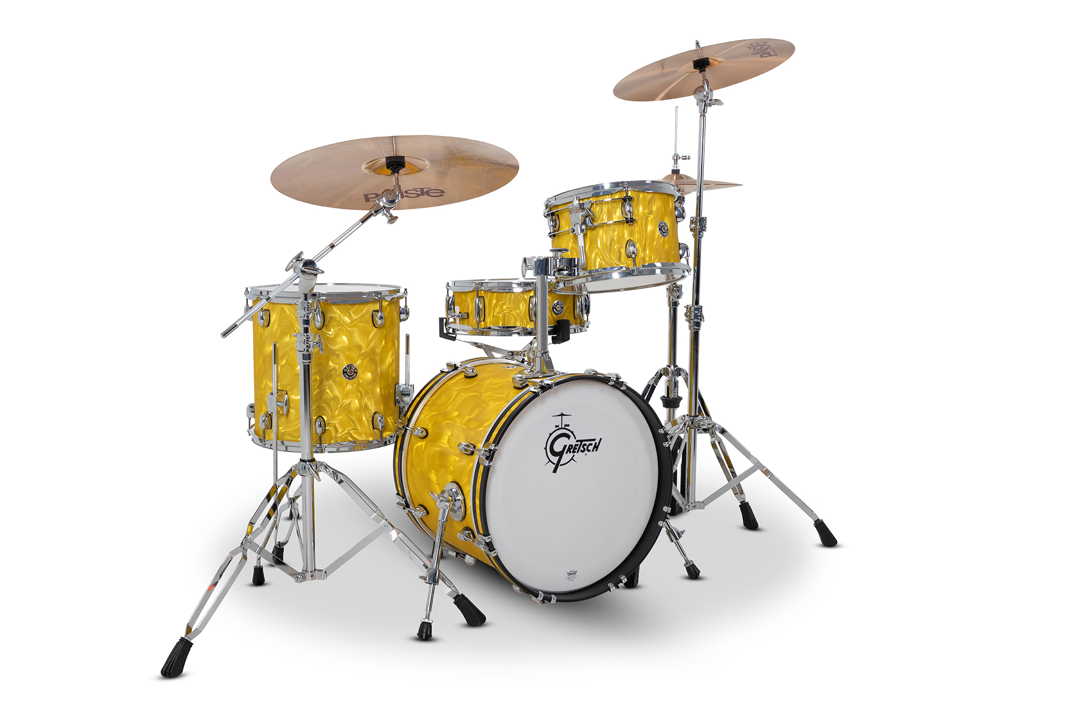 Gretsch Drums Catalina Club 4-piece Shell Pack - Yellow Satin Flame