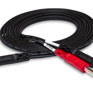 Hosa CMP-153 Stereo Breakout Cable - 3.5mm TRS Male to Left and Right 1/4-inch TS Male - 3 foot