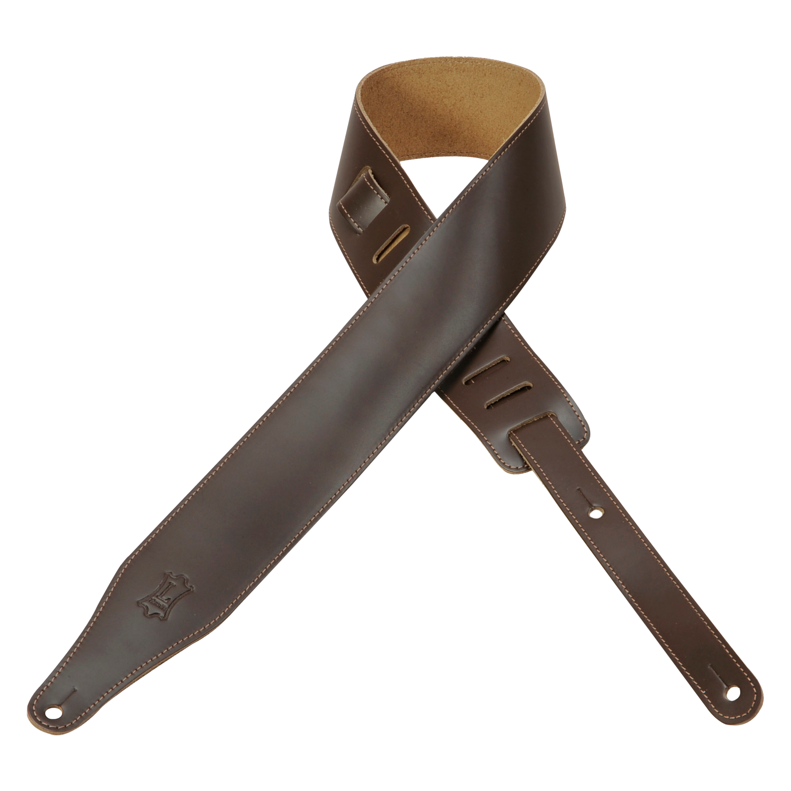 Levy's DM17 Genuine Leather Guitar Strap - Dark Brown