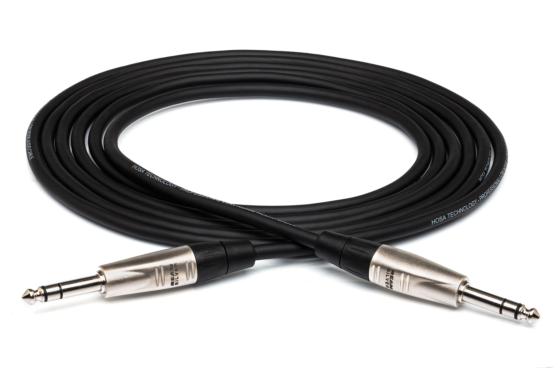 Hosa HSS-003 Pro Balanced Interconnect Cable - REAN 1/4-inch TRS Male to REAN 1/4-inch TRS Male - 3 foot