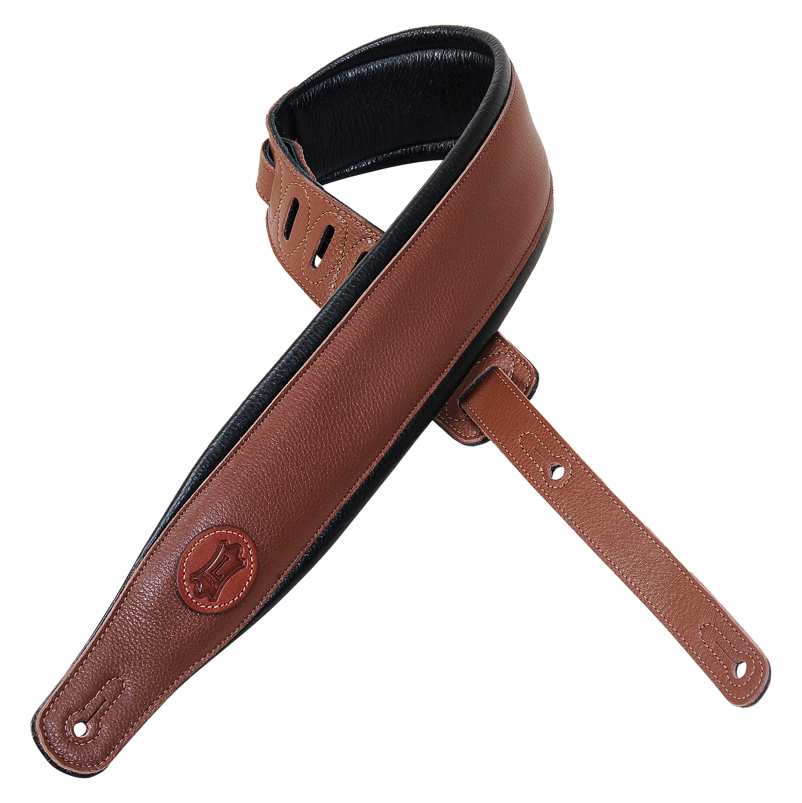 Levy's MSS2 Garment Leather Guitar Strap - Brown