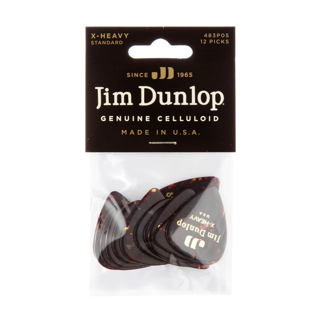 Dunlop Celluloid Guitar Picks Shell Extra Heavy Player Pack (12) - Image 4