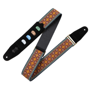 Levy's '60s Hootenanny Guitar Strap - Red Aztec Weave