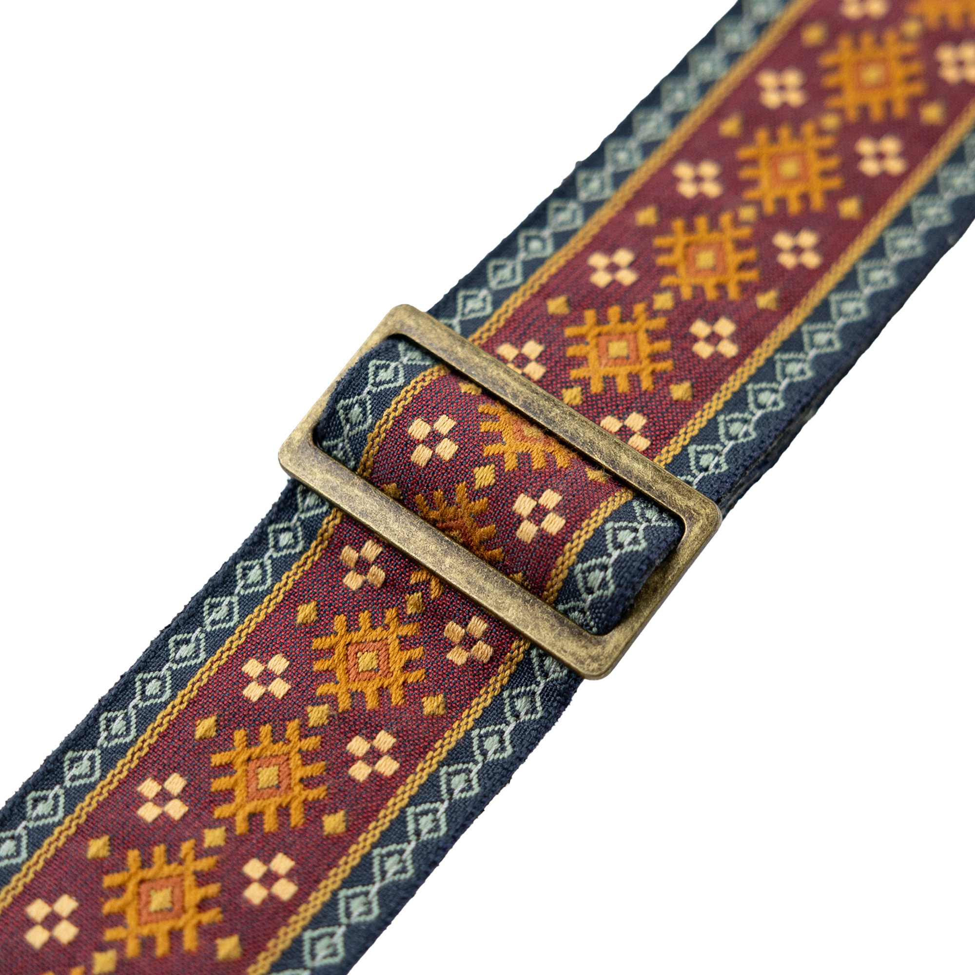 Levy's '60s Hootenanny Guitar Strap - Red Aztec Weave - Image 3