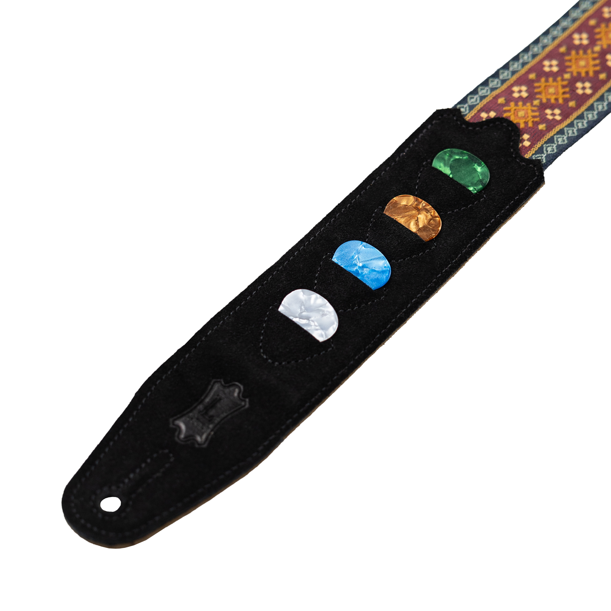 Levy's '60s Hootenanny Guitar Strap - Red Aztec Weave - Image 5